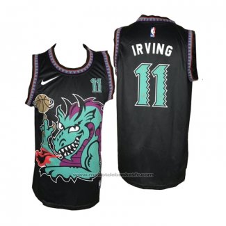 Maillot Brooklyn Nets Kyrie Irving #11 Swamp Dragon Noir