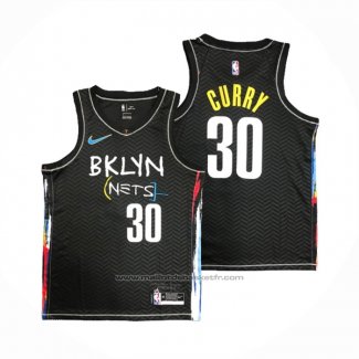 Maillot Brooklyn Nets Seth Curry #30 Ville 2020-21 Noir