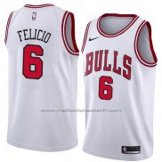 Maillot Chicago Bulls Cristiano Felicio #6 Association 2018 Blanc