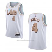 Maillot Cleveland Cavaliers Evan Mobley #4 Ville 2022-23 Blanc