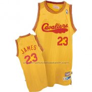 Maillot Cleveland Cavaliers LeBron James #23 Retro 2009 Jaune