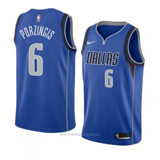 Maillot Dallas Mavericks Kristaps Porzingis #6 Icon 2018 Bleu