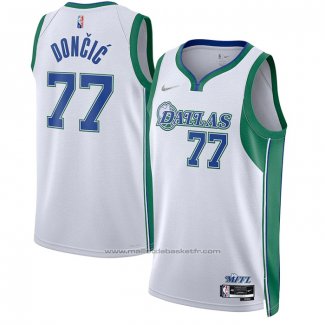 Maillot Dallas Mavericks Luka Doncic #77 Ville 2021-22 Blanc