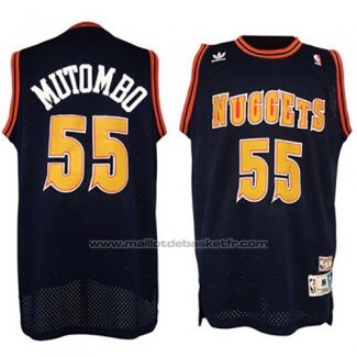 Maillot Denver Nuggets Dikembe Mutombo #55 Retro Noir