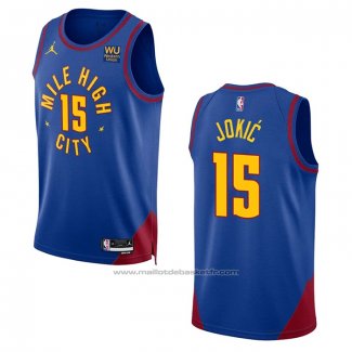 Maillot Denver Nuggets Nikola Jokic #15 Statement 2022-23 Bleu