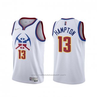 Maillot Denver Nuggets R.J. Hampton #13 Earned 2020-21 Blanc