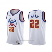 Maillot Denver Nuggets Zeke Nnaji #22 Earned 2020-21 Blanc