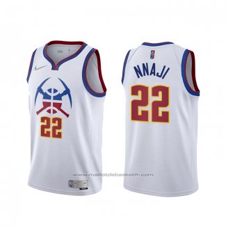 Maillot Denver Nuggets Zeke Nnaji #22 Earned 2020-21 Blanc