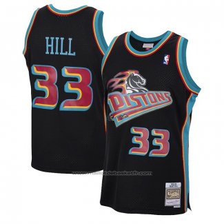 Maillot Detroit Pistons Grant Hill #33 Mitchell & Ness 1998-99 Noir