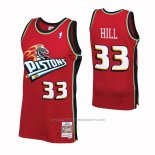Maillot Detroit Pistons Grant Hill #33 Mitchell & Ness 1999-00 Rouge