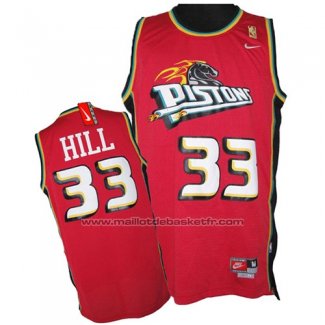 Maillot Detroit Pistons Grant Hill #33 Retro Rouge