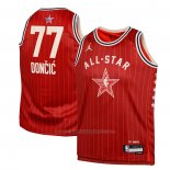 Maillot Enfant All Star 2024 Dallas Mavericks Luka Doncic #77 Rouge