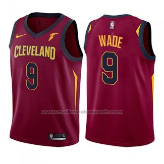 Maillot Enfant Cleveland Cavaliers Dwyane Wade #9 Icon Goodyear 2017-18 Rouge