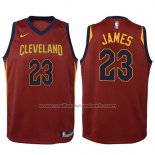 Maillot Enfant Cleveland Cavaliers LeBron James #23 2017-18 Rouge