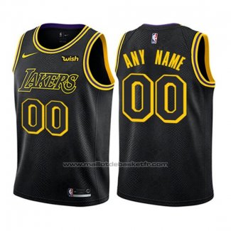 Maillot Enfant Los Angeles Lakers Personnalise 17-18 Noir