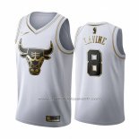 Maillot Golden Edition Chicago Bulls Zach Lavine #8 2019-20 Blanc