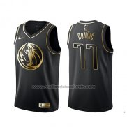 Maillot Golden Edition Dallas Mavericks Luka Doncic #77 Noir