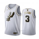 Maillot Golden Edition San Antonio Spurs Keldon Johnson #3 Blanc