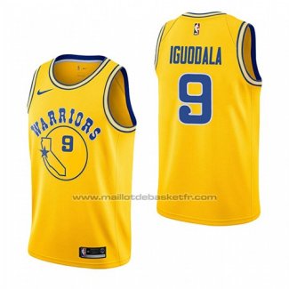 Maillot Golden State Warriors Andre Iguodala #9 Hardwood Classic 2018-19 Jaune