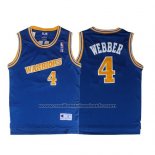Maillot Golden State Warriors Chris Webber #4 Retro Bleu