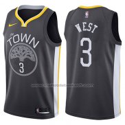 Maillot Golden State Warriors David West #3 The Town Statement 2017-18 Noir