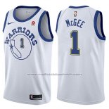 Maillot Golden State Warriors Javale Mcgee #1 Hardwood Classic 2017-18 Blanc