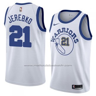 Maillot Golden State Warriors Jonas Jerebko #21 Hardwood Classic 2018-19 Blanc