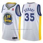 Maillot Golden State Warriors Kevin Durant #35 2017-18 Blanc