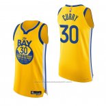 Maillot Golden State Warriors Stephen Curry #30 Statement Authentique 2022 Or