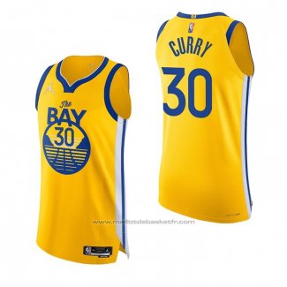 Maillot Golden State Warriors Stephen Curry #30 Statement Authentique 2022 Or