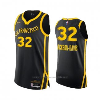 Maillot Golden State Warriors Trayce Jackson-davis #32 Ville Authentique 2023-24 Noir