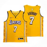Maillot Los Angeles Lakers Carmelo Anthony #7 Ville 2019-20 Jaune