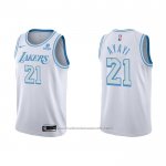 Maillot Los Angeles Lakers Joel Ayayi #21 Ville 2021-22 Blanc