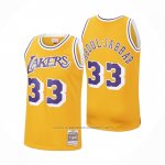 Maillot Los Angeles Lakers Kareem Abdul-jabbar #33 Mitchell & Ness 1984-85 Jaune
