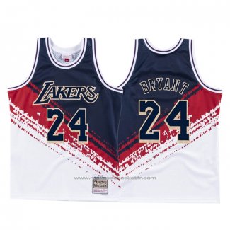 Maillot Los Angeles Lakers Kobe Bryant #24 Independence Day Mitchell & Ness Blanc