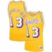 Maillot Los Angeles Lakers Wilt Chamberlain #13 Mitchell & Ness 1971-72 Jaune