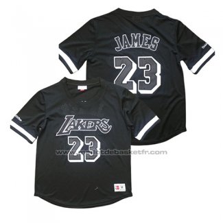 Maillot Manche Courte Los Angeles Lakers Lebron James #23 Noir