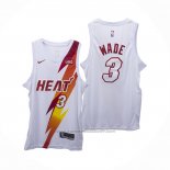 Maillot Miami Heat Dwyane Wade #3 Fashion Royalty Blanc