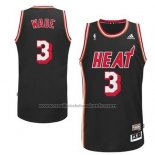 Maillot Miami Heat Dwyane Wade #3 Retro Noir