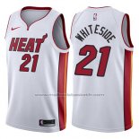 Maillot Miami Heat Hassan Whiteside #21 2017-18 Blanc