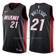 Maillot Miami Heat Hassan Whiteside #21 2017-18 Noir