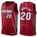 Maillot Miami Heat Justise Winslow #20 Statement 2017-18 Rouge