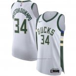 Maillot Milwaukee Bucks Giannis Antetokounmpo #34 Association Authentique Blanc