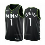 Maillot Minnesota Timberwolves Anthony Edwards #1 Ville 2020-21 Noir