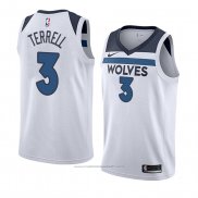 Maillot Minnesota Timberwolves Jared Terrell #3 Association 2018 Blanc