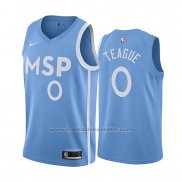 Maillot Minnesota Timberwolves Jeff Teague #0 Ville Edition Bleu