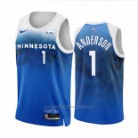 Maillot Minnesota Timberwolves Kyle Anderson #1 Ville 2023-24 Bleu