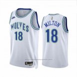 Maillot Minnesota Timberwolves Shake Milton #18 Classic 2023-24 Blanc