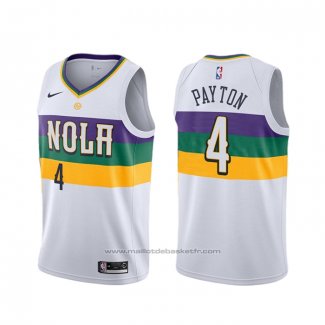 Maillot New Orleans Pelicans Elfrid Payton #4 Ville Blanc