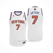 Maillot New York Knicks Carmelo Anthony #7 Blanc
